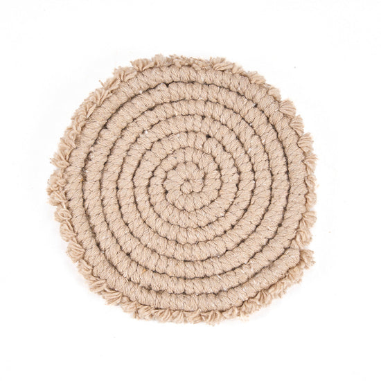 El posavasos de algodón - beige