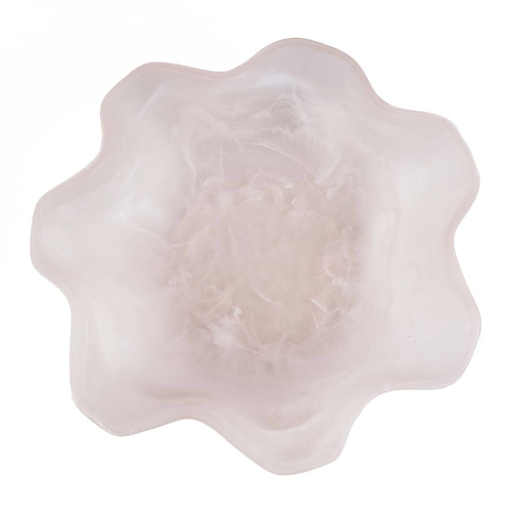The Resin Organic Fruit Bowl - Pink White