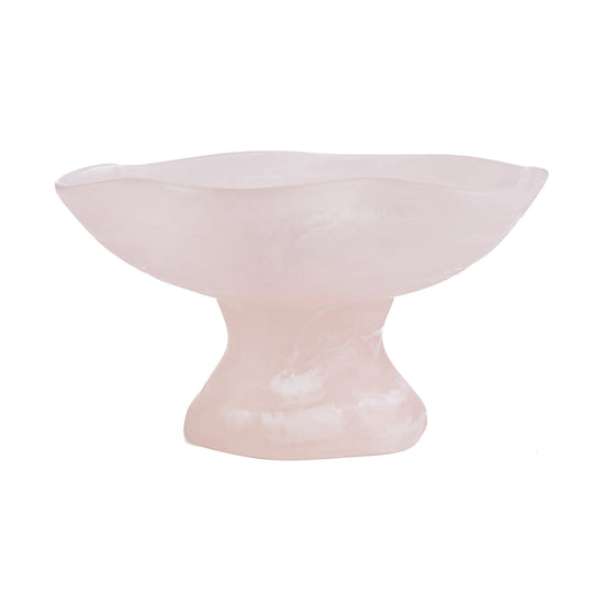 Frutero orgánico de resina - rosa y blanco