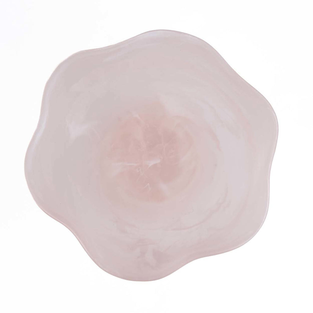 Frutero orgánico de resina - rosa y blanco