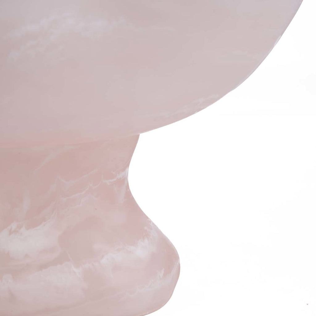 Frutero orgánico de resina - rosa y blanco