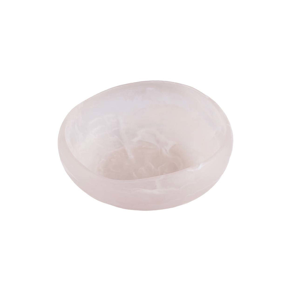 The Resin Organic Bowl - Pink White - S