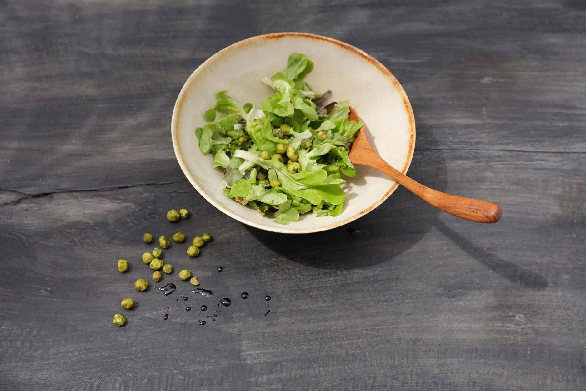 La cuchara de raíz de teca - L