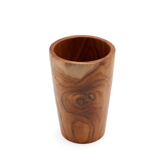 La taza de raíz de teca - baja