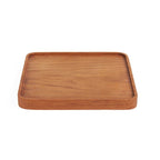 The Teak Square Plate - Natural - S
