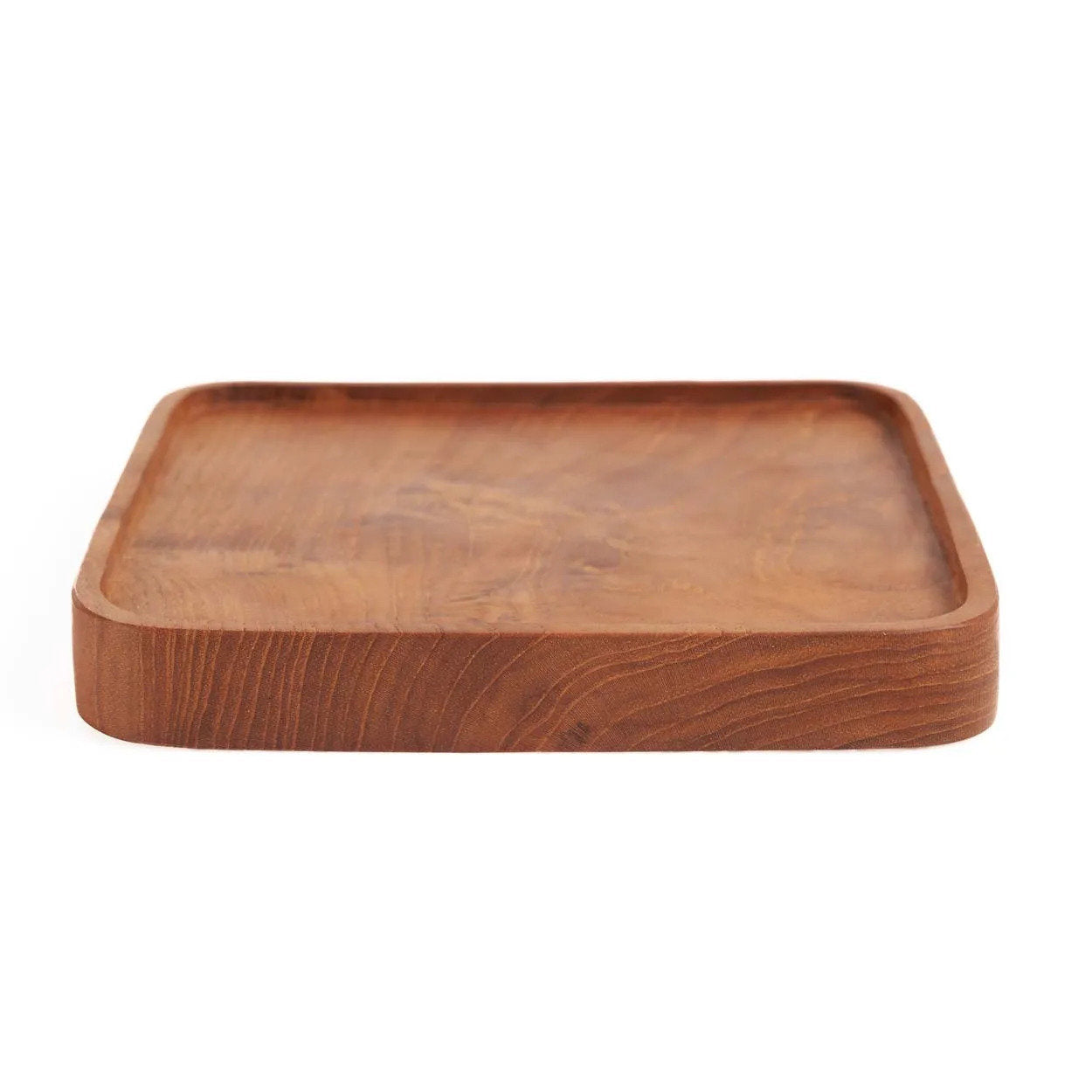 The Teak Square Plate - Natural - XS