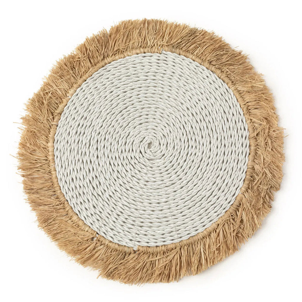 The Seagrass Raffia Placemat - White Natural_40