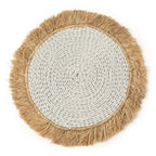 The Seagrass Raffia Placemat - White Natural_40