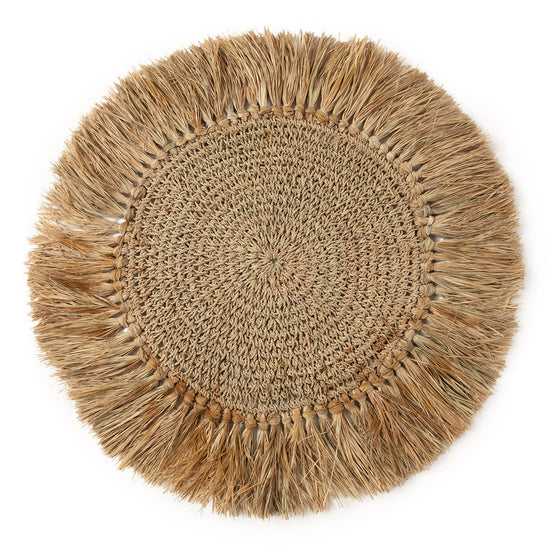 Individual de rafia a crochet - Natural