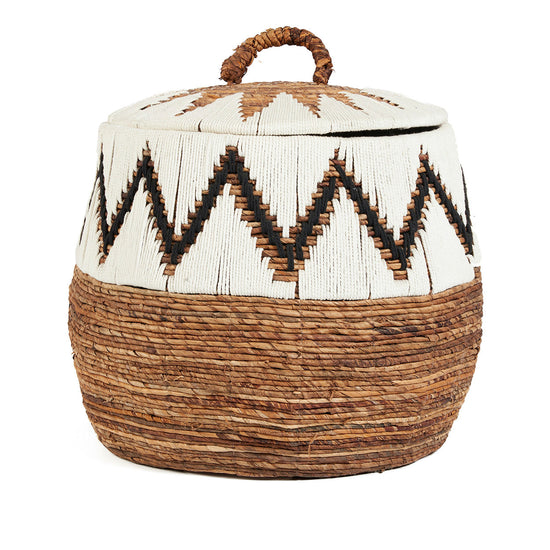 La cesta de playa Little Bay - Blanco natural - L