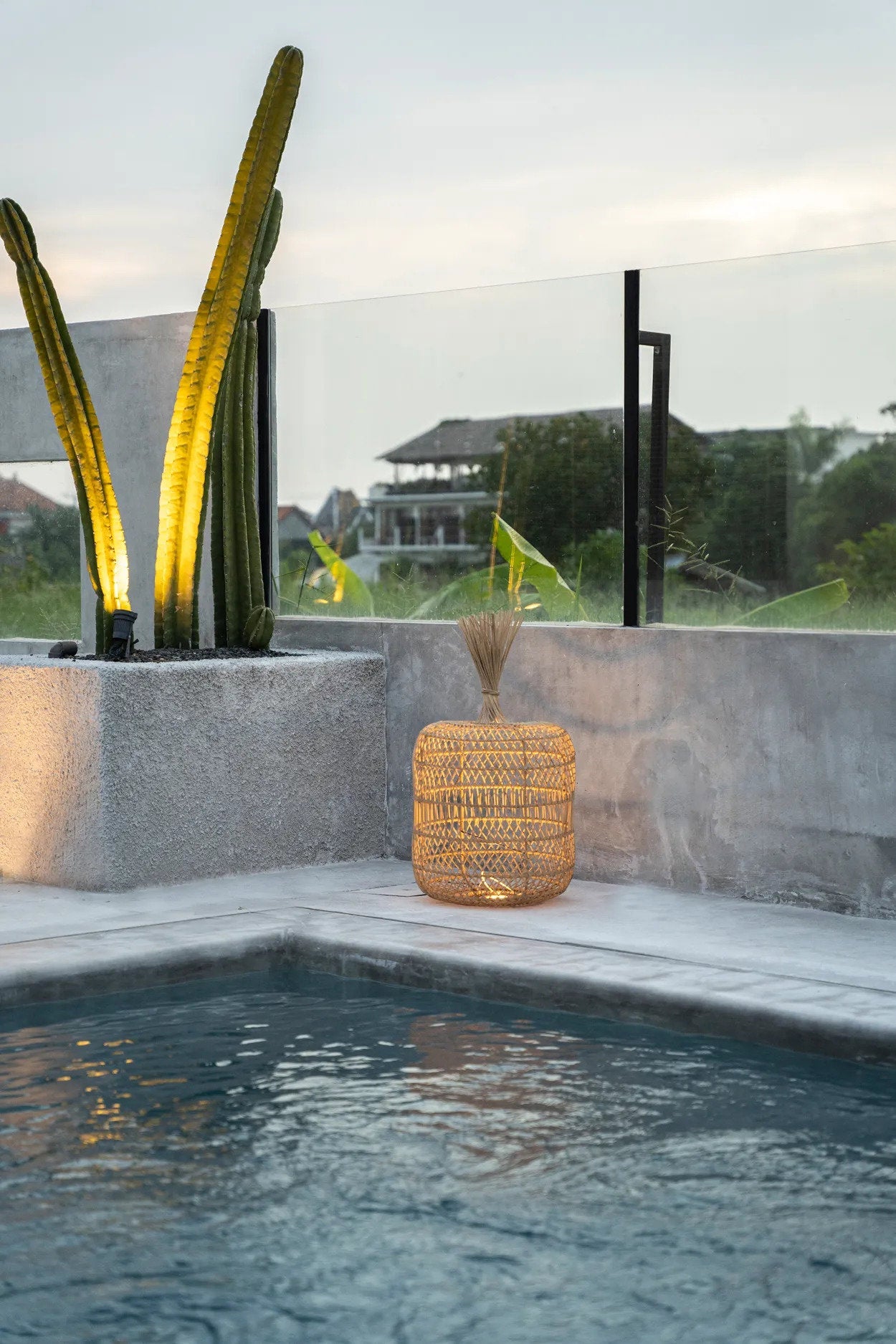 Le lampadaire Dumpling - suspension - naturel - L