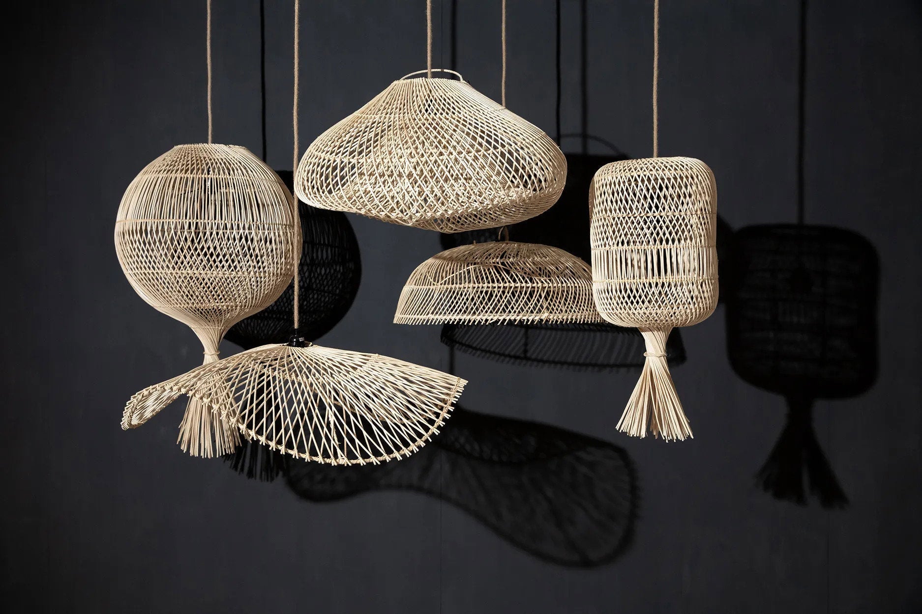 Lampadaire The Dumpling - Suspension - Naturel - M