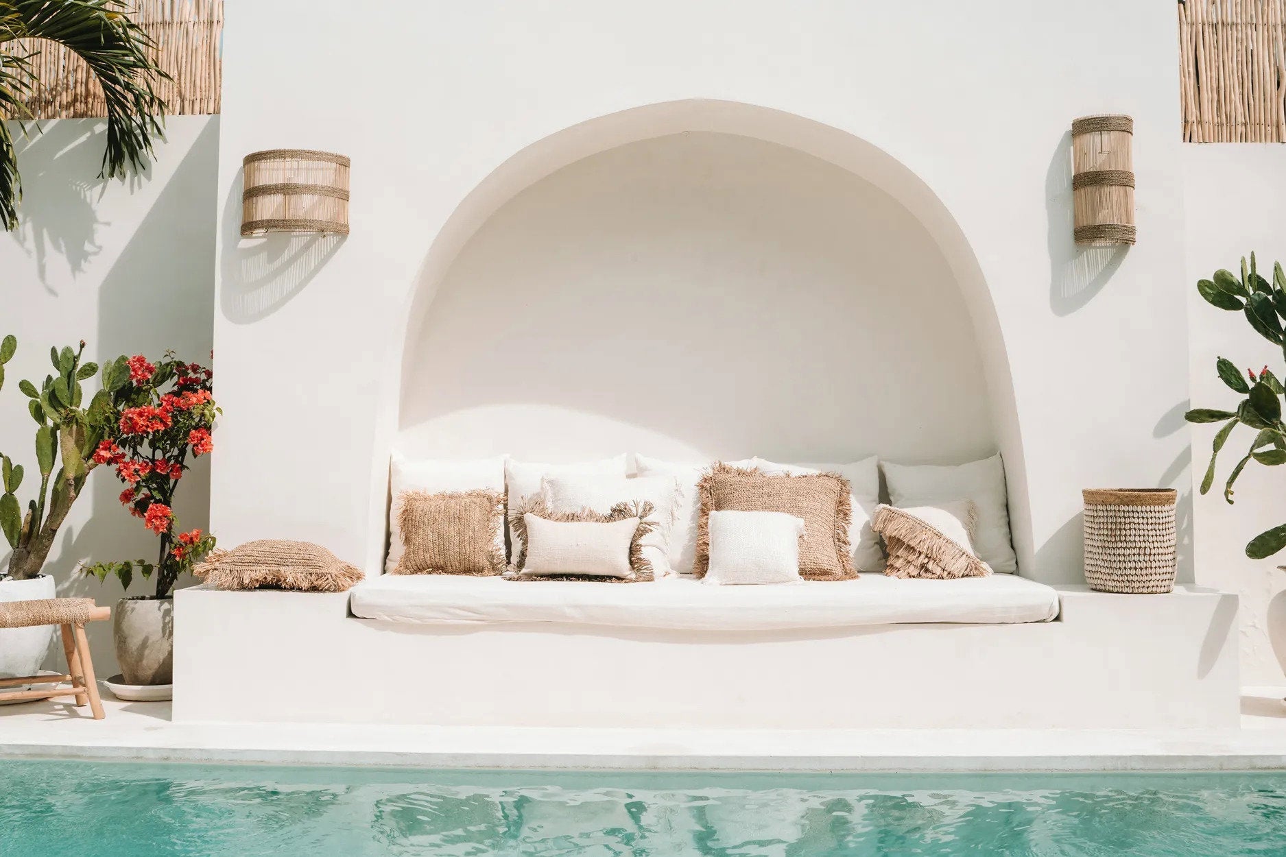 El aplique de pared Jalal - Natural - M