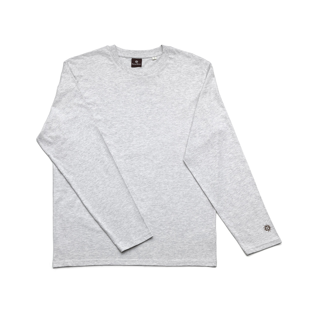 Camiseta de manga larga Checkerboard - Gris jaspeado - XL