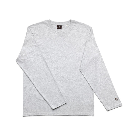 Camiseta de manga larga Checkerboard - Gris jaspeado - XL