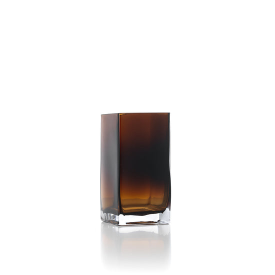 El jarrón cuboide ámbar - ámbar - S