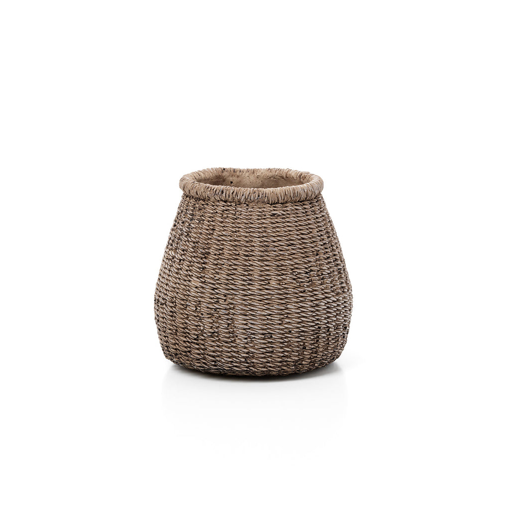 Macetero Faux-Puff - Marrón - M