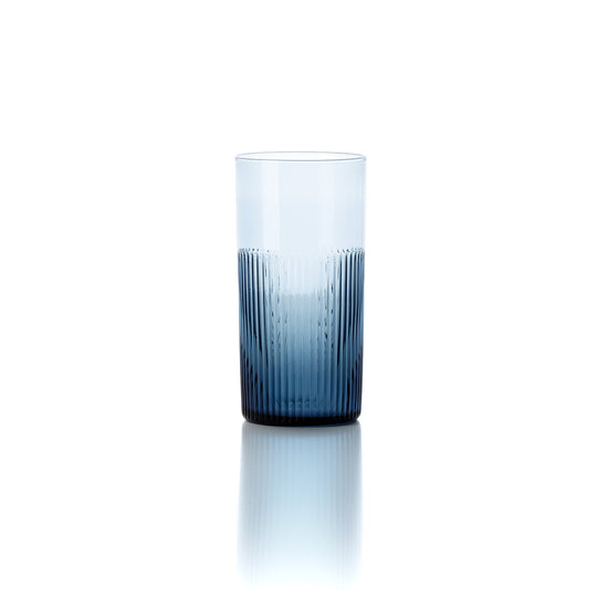 Bicchiere Alto Ondulato Azzurro - Blu