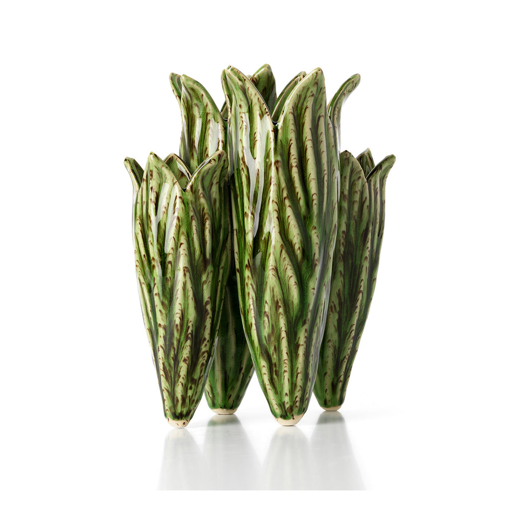 Jarrón Hoja de Tulipán - Verde Bosque