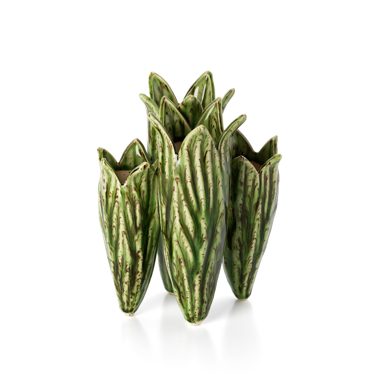 Jarrón Hoja de Tulipán - Verde Bosque