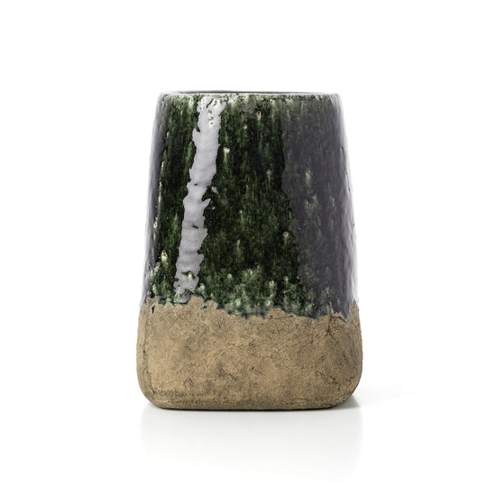 La maceta cónica Moss - Verde hormigón - L