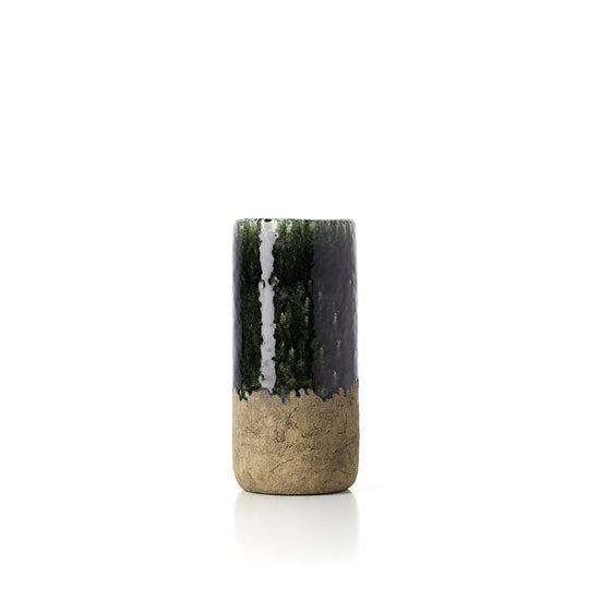 Jarrón cilíndrico Moss - verde hormigón - M