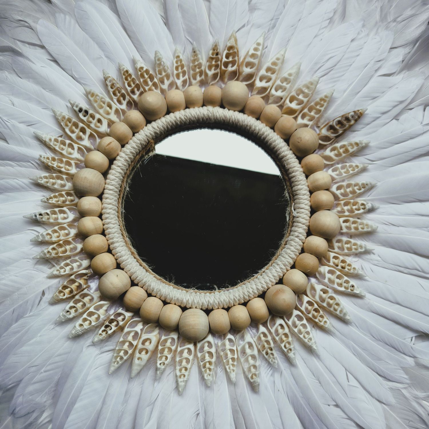 Espejo de plumas “Alma de Mar”