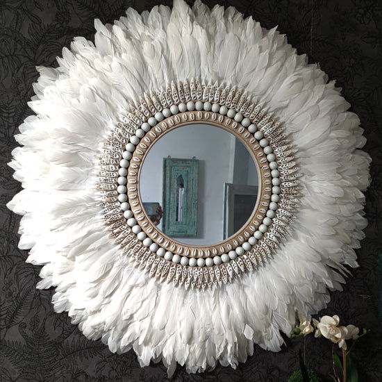 Espejo de plumas “Brisa Serena”