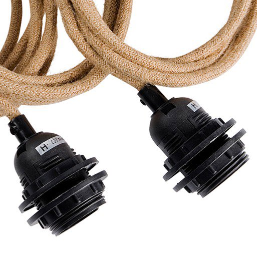 Lámparas de techo - Negro natural - 3 unidades