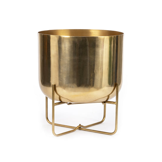 Maceta de latón con soporte - Latón - XL