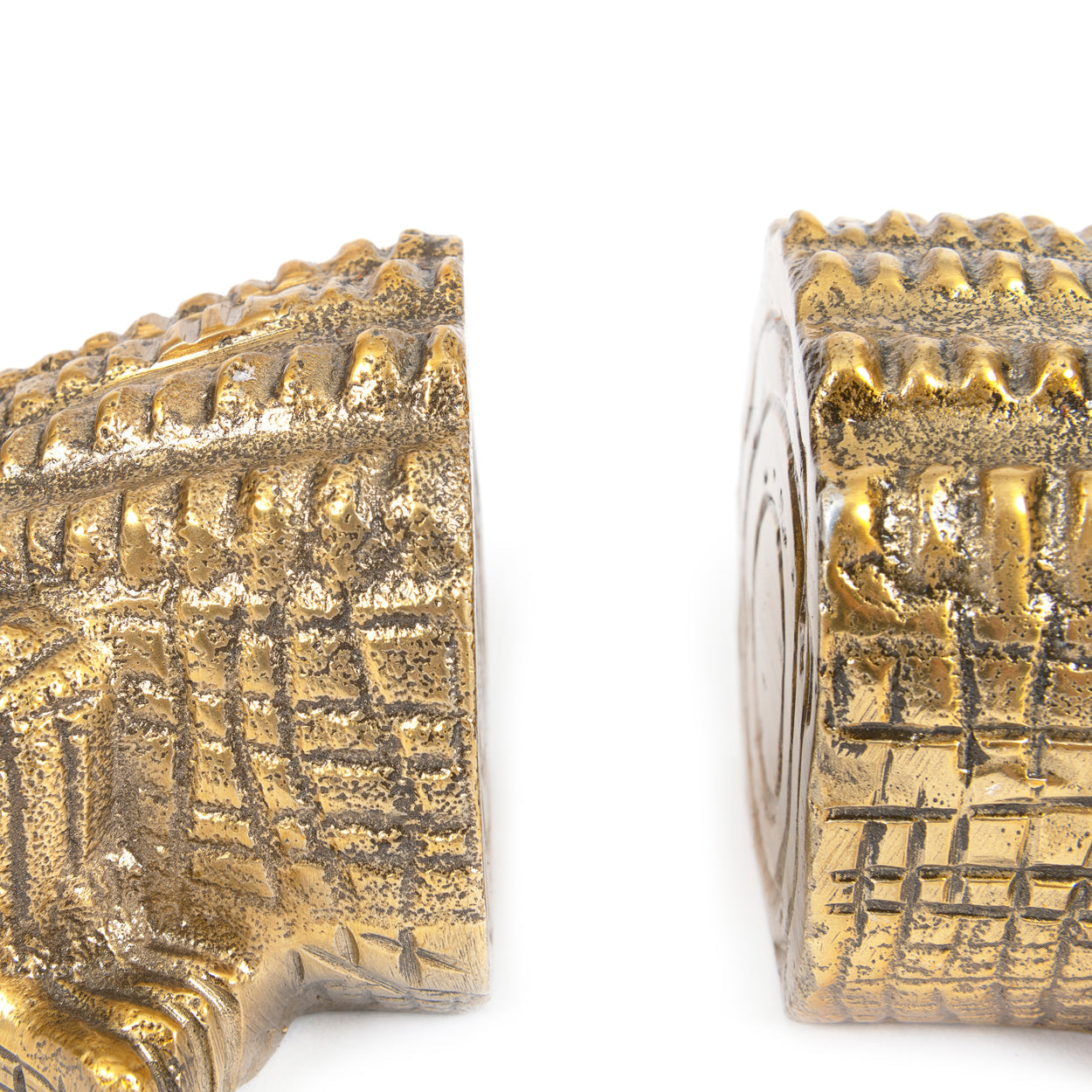 De Krokodil Boekensteunen - Messing