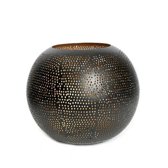 La bola perforada - oro negro - L