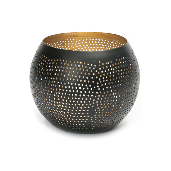 La bola perforada - oro negro - M