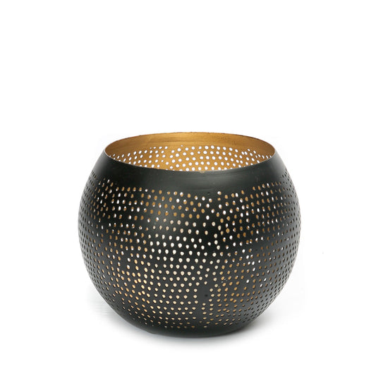 La bola perforada - oro negro - M