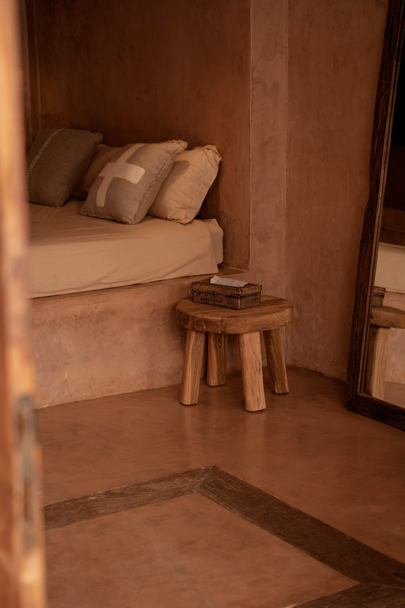 La funda de cojín Cruz Marfil - blanco natural - 50x50