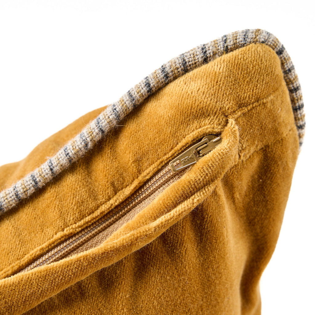 Funda de cojín Velvet Crush - Mostaza - 50x50