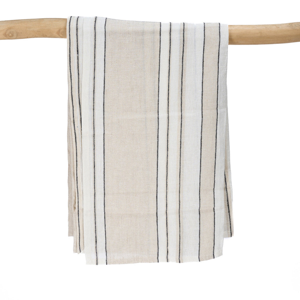 Het Provence Tafelkleed - Natural Black White - 150x300