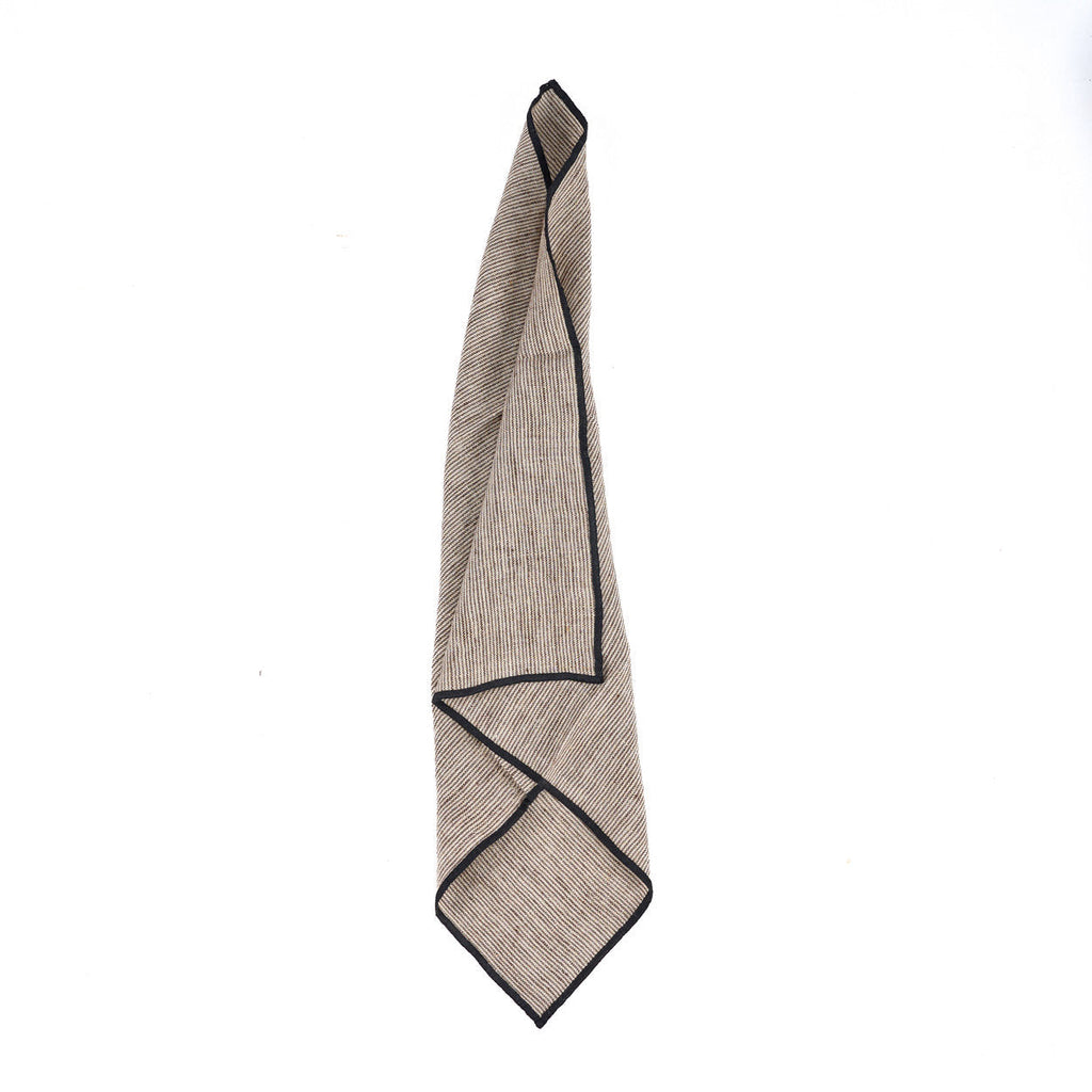 Het Code Linnen Servet - Natural Black - 45x45