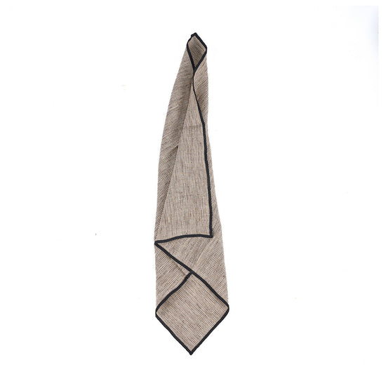 Servilleta de lino The Code - Negro natural - 45x45