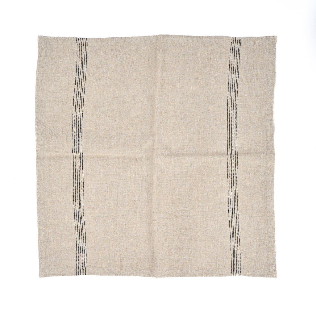 Het Lint Biscuit Servet - Natural Black - 45x45