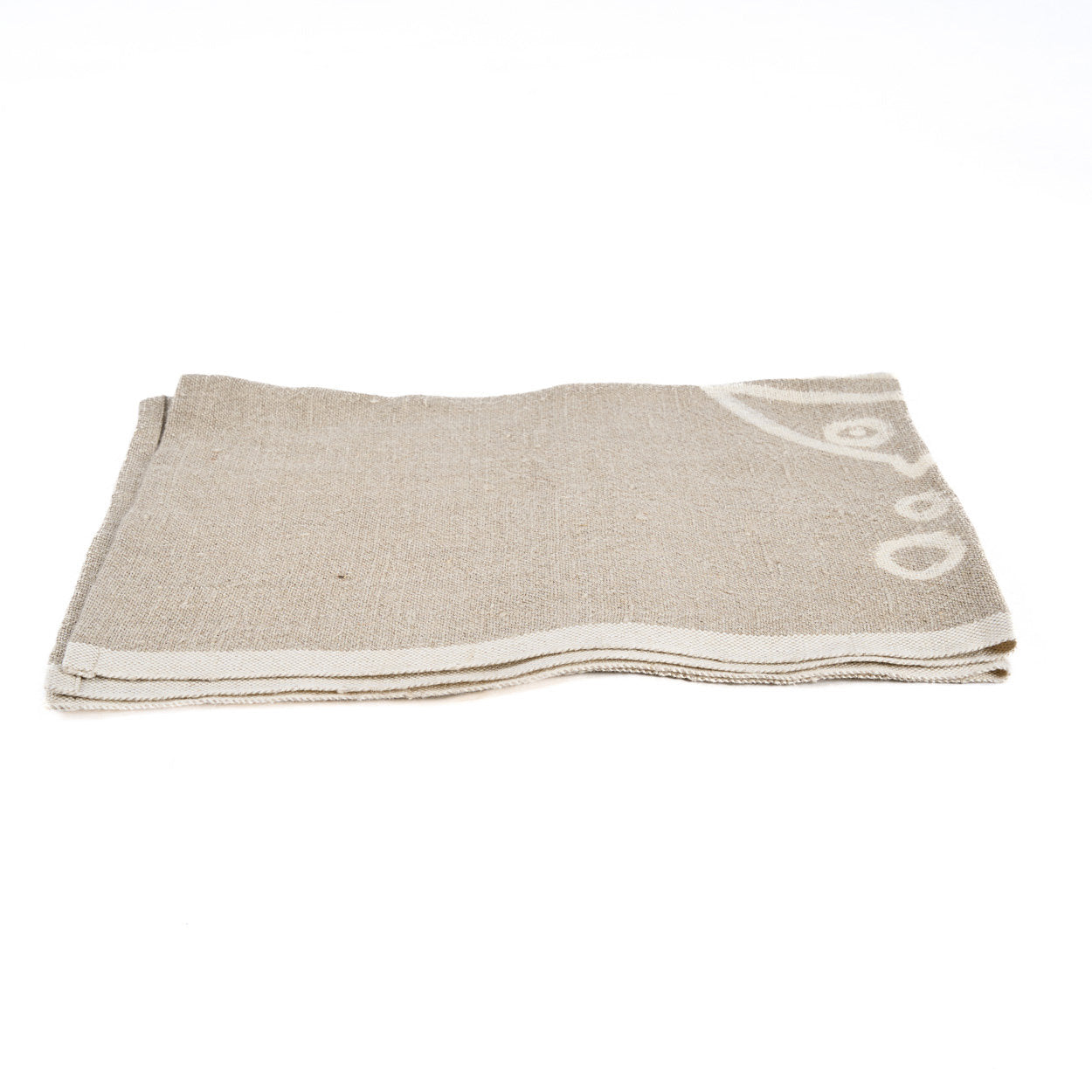 De Linen Fish Keukendoek - Natural White - 50x70