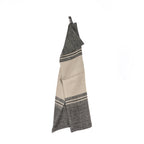 De Linen Dash Keukendoek - Natural Black - 50x70