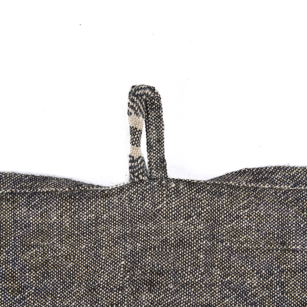 De Linen Dash Keukendoek - Natural Black - 50x70
