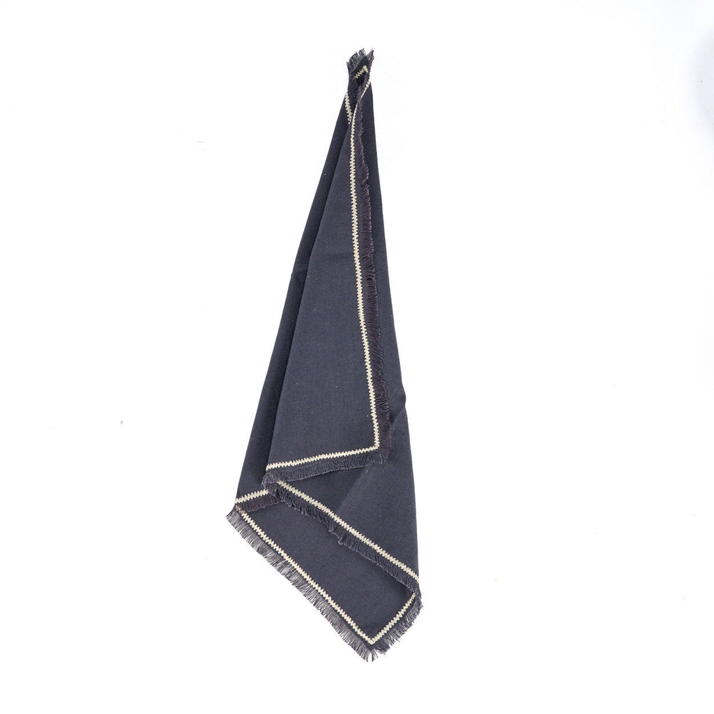 Het Tuscany Servet - Zwart Natuurlijk - 45x45