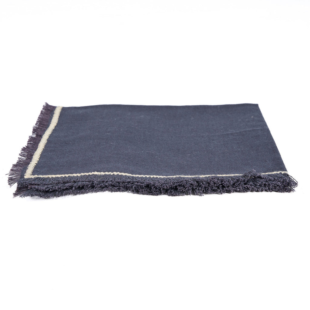 Het Tuscany Servet - Zwart Natuurlijk - 45x45