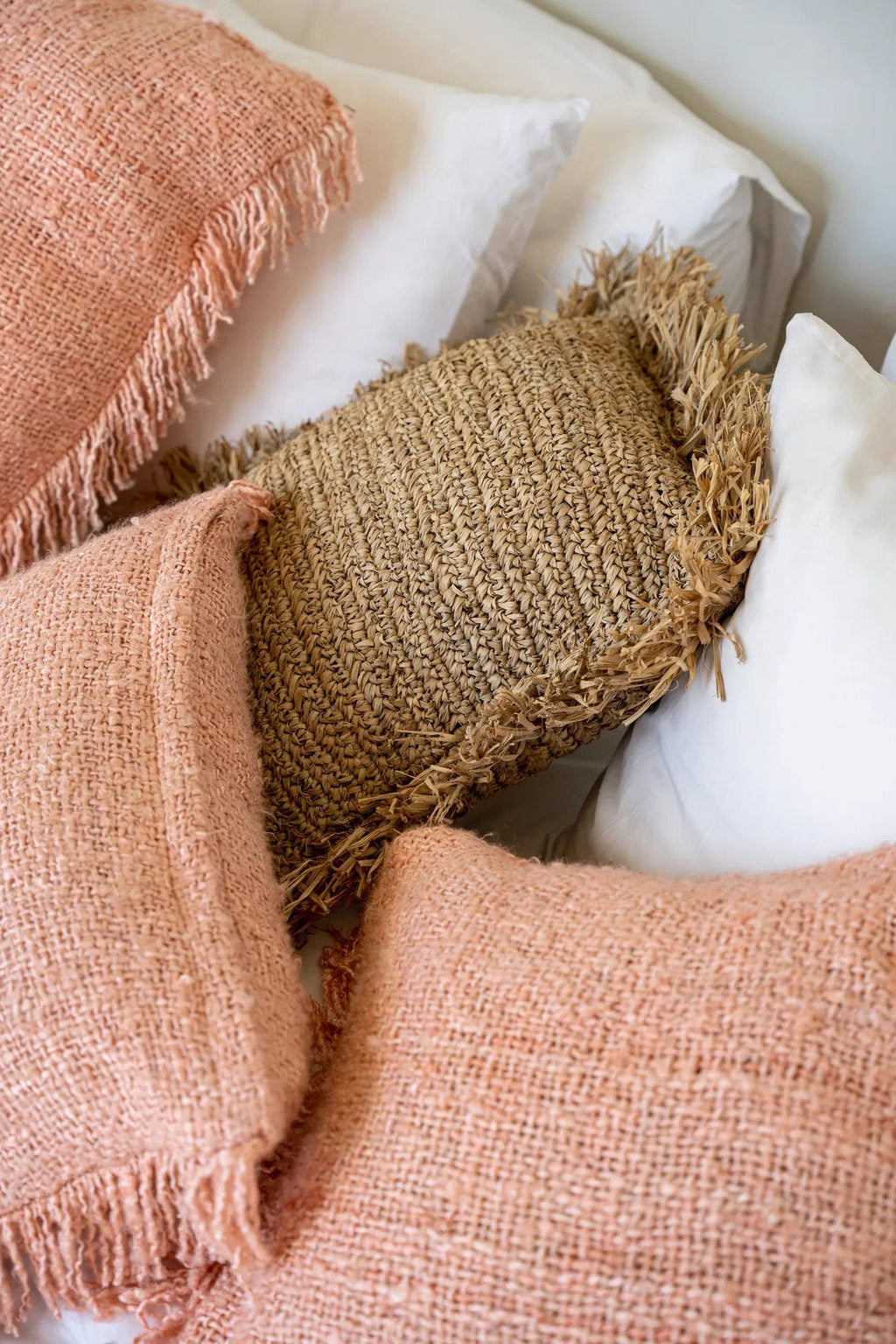 Funda de cojín Oh My Gee - Rosa salmón - 35x100