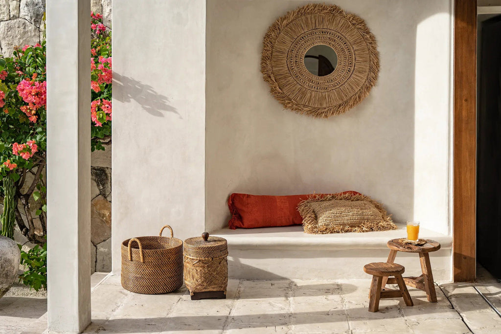 Funda de cojín Oh My Gee - terciopelo color óxido - 35 x 100 cm