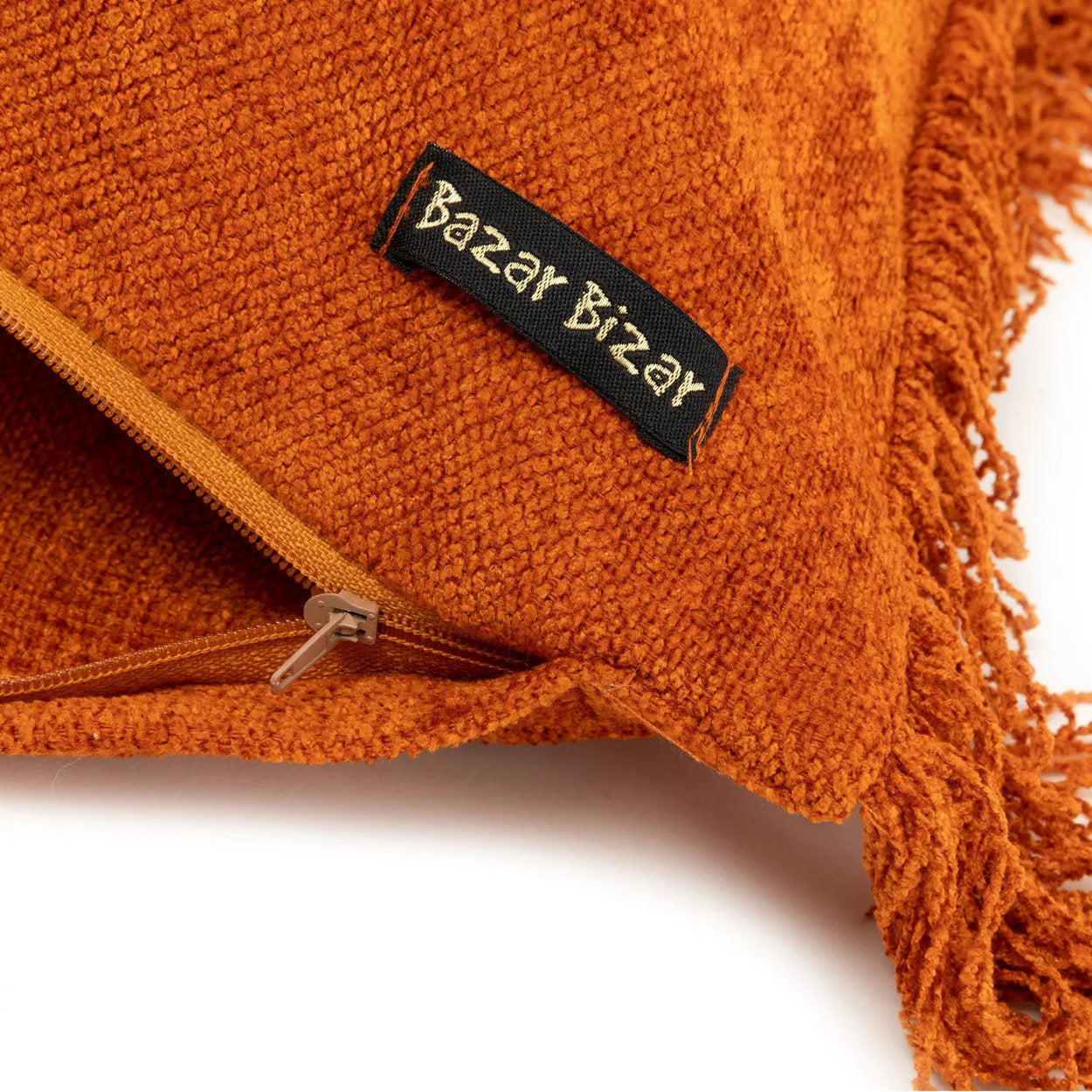 Funda de cojín Oh My Gee - terciopelo color óxido - 35 x 100 cm