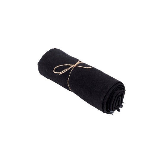 Mantel de lino - negro - 150x150