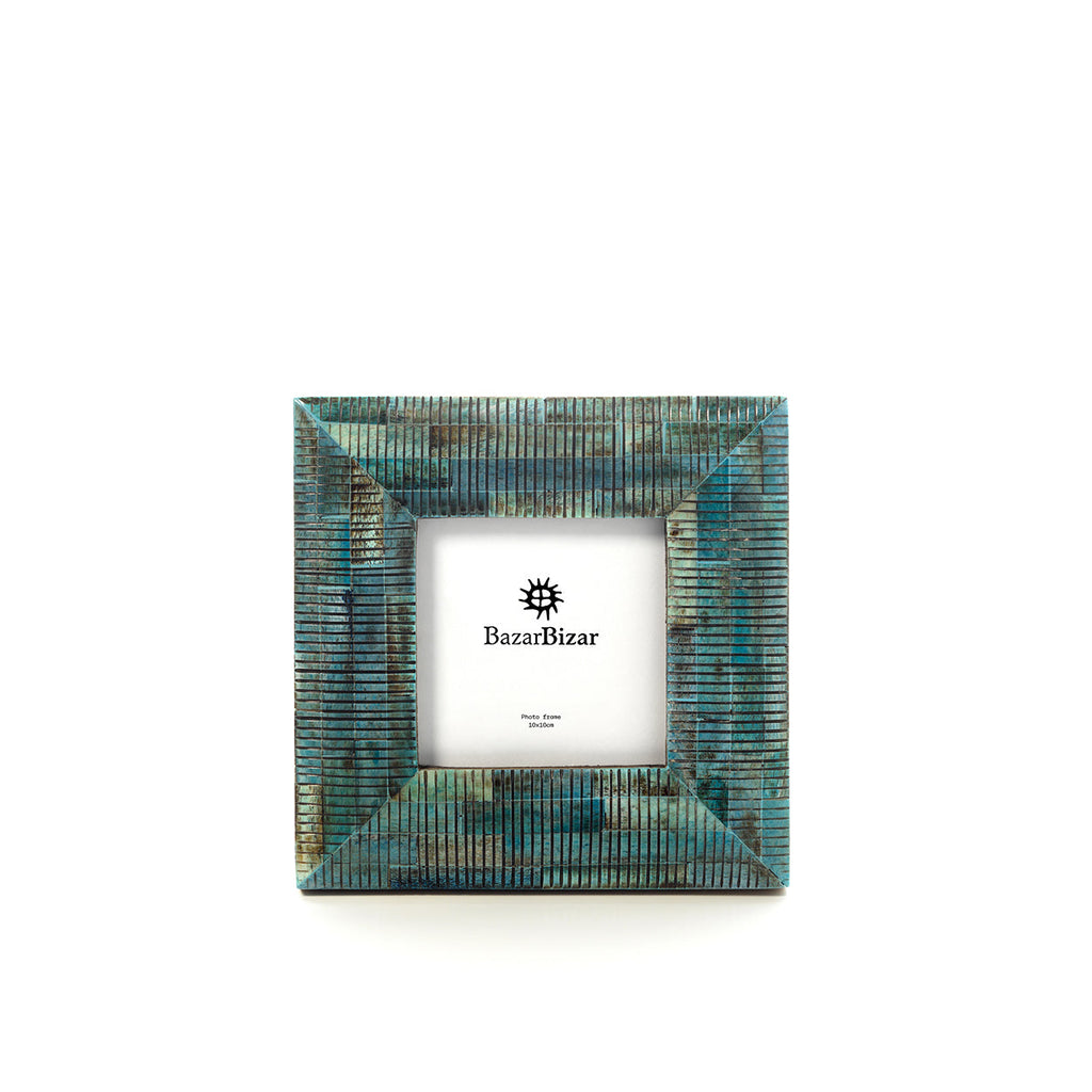 Marco Ondas del Océano - Turquesa - 10x10